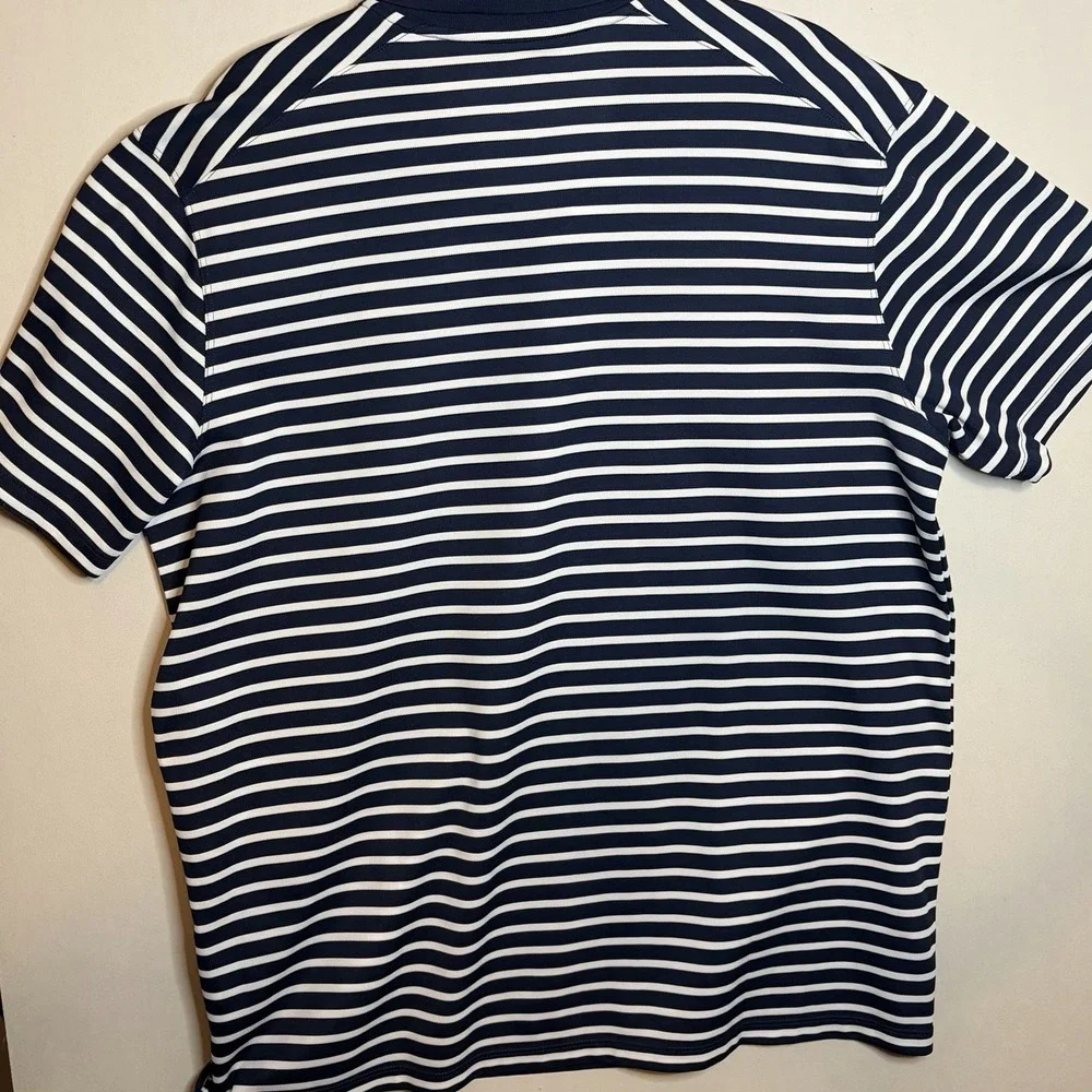 Nike Polo ETSU BUC’s Shirt Mens XL Navy Stripe ETSU Short Sleeve Dri-FIT/~READ‎